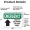 Signmission Rescue Equipment Located Here, 10 in W x Rectangle, Vinyl Decal OS-2PACK-EM-D-710-L-10350 - alternate 3